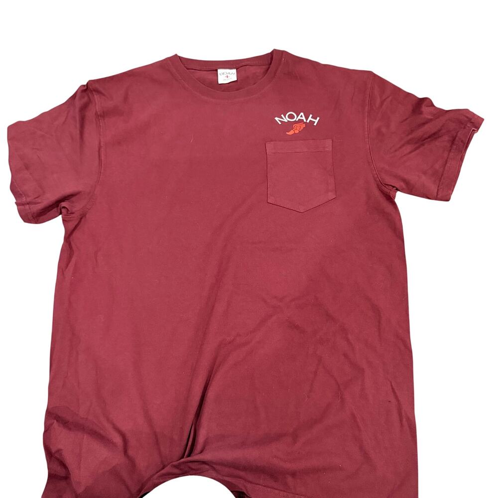 Noah Burgundy Pocket T-Shirt Size Large